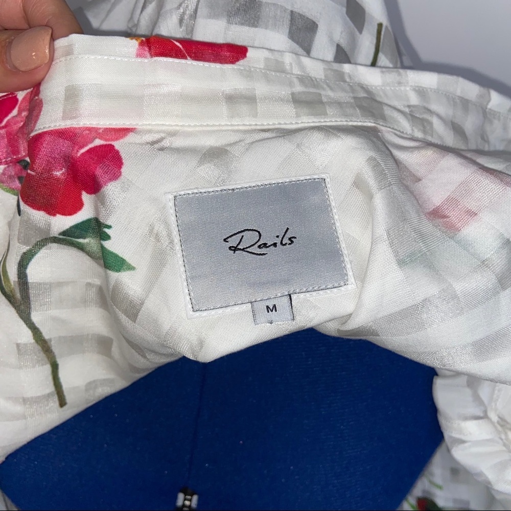 Rails Kelsey Floral Tie-Front Button Down Shirt - image 4